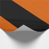 Schwarze und orange Streifen Geschenkpapier (Ecke)