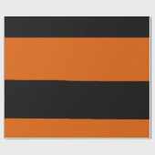 Schwarze und orange Streifen Geschenkpapier (Flach)