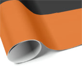 Schwarze und orange Streifen Geschenkpapier (Rolleneckpunkt)