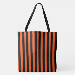 Schwarze und orange Streifen Tasche