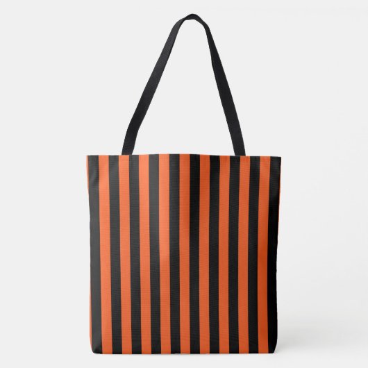 Schwarze und orange Streifen Tasche (Vorderseite)