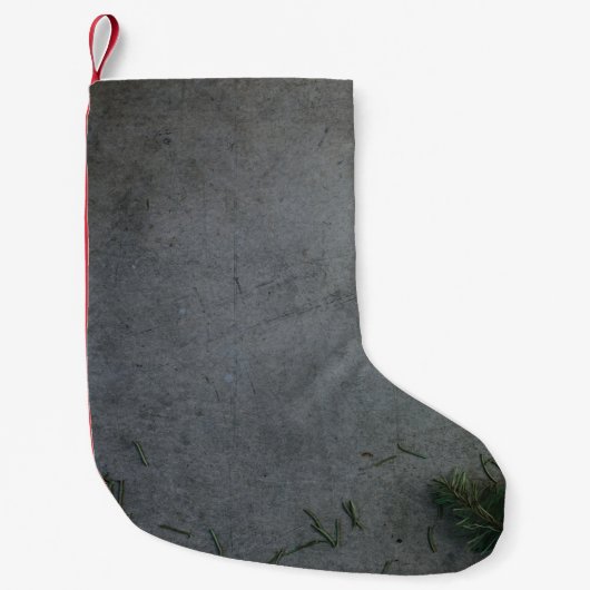 SCHWARZE UND ORANGE STRIPTE FLAG KLEINER WEIHNACHTSSTRUMPF (Vorderseite)