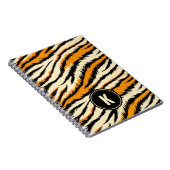 Schwarze und orange Tigerstreifen-Monogramm Notizblock (Rechte Seite)