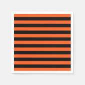 Schwarze und orangefarbene Streifen Napkins Serviette (Vorderseite)