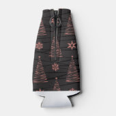 SCHWARZE UND PINKCHRISTMAS BÄUME & STERNE FLASCHENKÜHLER (Rückseite)