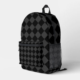 Schwarze und rauchige schwarze Diamanten – Elegant Bedruckter Rucksack