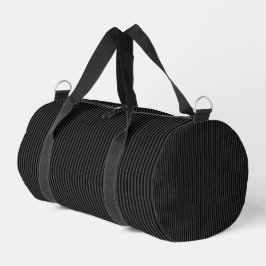 Schwarze und rauchige schwarze schmale vertikale S Duffle Bag