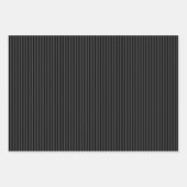 Schwarze und rauchige schwarze schmale vertikale S Geschenkpapier Set (Vorderseite 2)