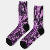 Schwarze und rosa Dahlienblüte Socken (Linkes Detail)