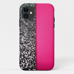 Schwarze und rosa Glitzer iPhone 5 Abdeckung Case-Mate iPhone Hülle