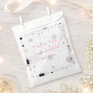 Schwarze und rosa himmlische Hochzeitsgunstbeutel Geschenktütchen