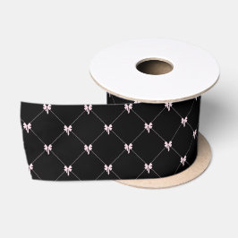 Schwarze und rosa Schleifen-Geschenkverpackung  Satinband