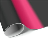 Schwarze und rosa Streifen Geschenkpapier (Rolleneckpunkt)