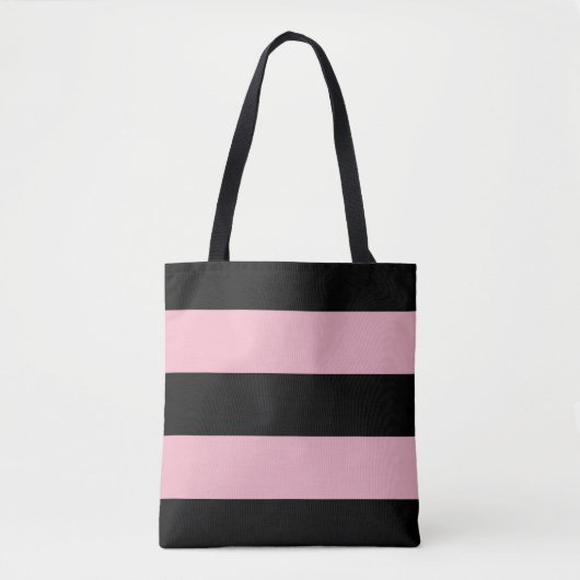 Schwarze und rosa Streifen Tasche (Vorderseite)
