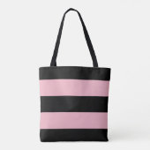 Schwarze und rosa Streifen Tasche (Rückseite)