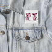 schwarze und rosa Tupfen Pints Button (Beispiel)