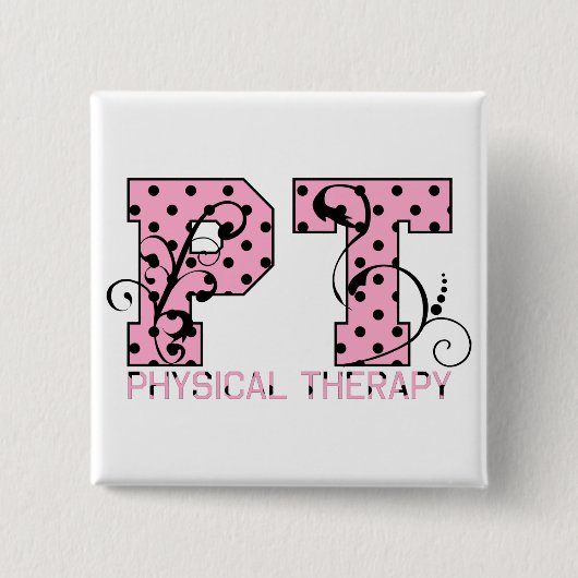 schwarze und rosa Tupfen Pints Button (Vorderseite)