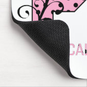 schwarze und rosa Tupfen Pints Mousepad (Ecke)