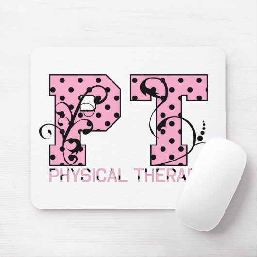 schwarze und rosa Tupfen Pints Mousepad (Mit Mouse)