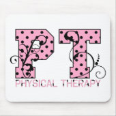 schwarze und rosa Tupfen Pints Mousepad (Vorne)