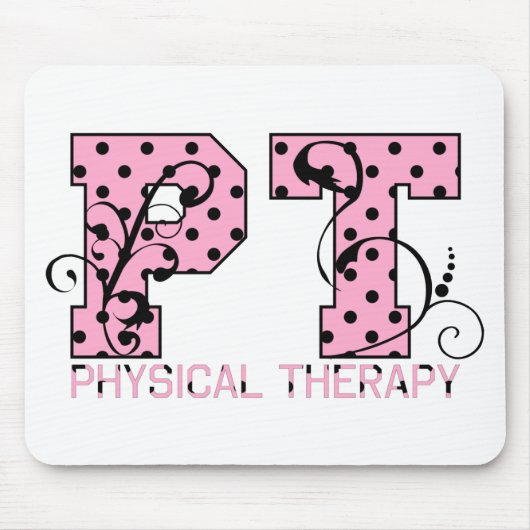 schwarze und rosa Tupfen Pints Mousepad (Vorne)