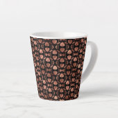 Schwarze und Roségold Art Deco kleine Latte-Tasse Milchtasse (Rechte Ecke)