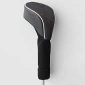 Schwarze und rote Adern Golf Headcover (angewinkelt)
