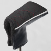 Schwarze und rote Adern Golf Headcover (3/4 Vorderseite)