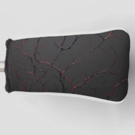 Schwarze und rote Adern Golf Headcover