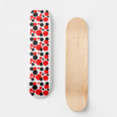 Schwarze und rote Blasen Skateboard (Vorderseite)