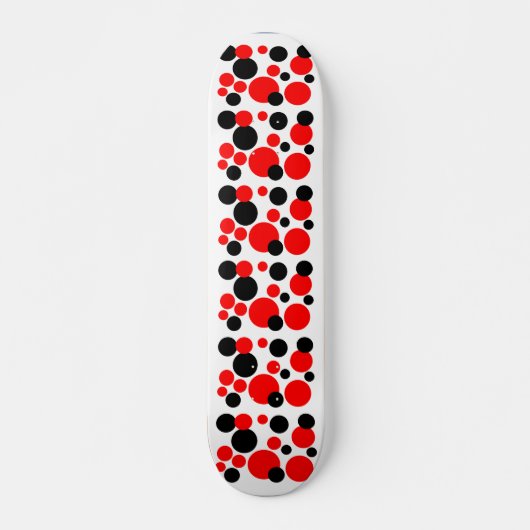 Schwarze und rote Blasen Skateboard (Vorne)