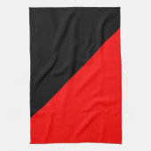 Schwarze und rote diagonale Flagge Handtuch (Vertikal)