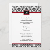 Schwarze und rote einladung (Vorne/Hinten)