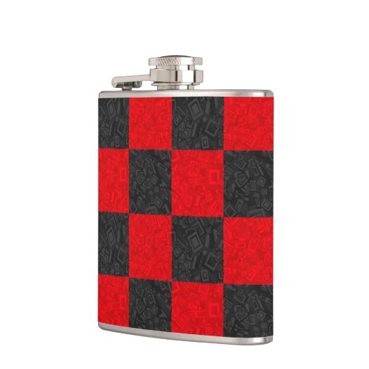 Schwarze und rote flachmann (Links)