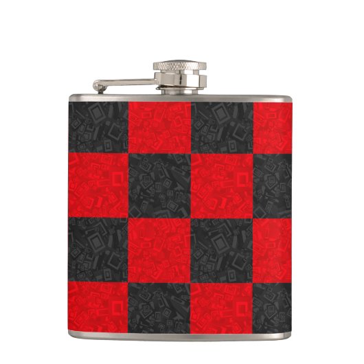 Schwarze und rote flachmann (Vorderseite)