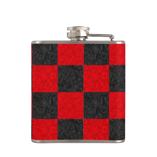 Schwarze und rote flachmann (Rückseite)