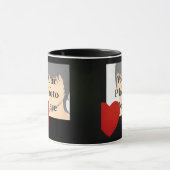 Schwarze und rote Herz-Foto-Rahmen-Tasse Tasse (Zentrum)