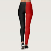 Schwarze und rote Herz-Leggings Leggings (Rückseite)
