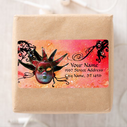 SCHWARZE UND ROTE JESTERMASK , Party (Insitu)