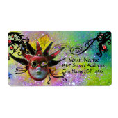 SCHWARZE UND ROTE JESTERMASK ,Party-Masquerade Lil (Vorne)