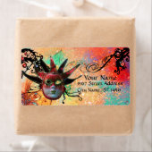 SCHWARZE UND ROTE JESTERMASKE , Party grün Masquer (Insitu)