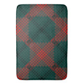 Schwarze und rote Kugeln oder Löcher über grünem H Badematte (Vorderseite Vertikal)