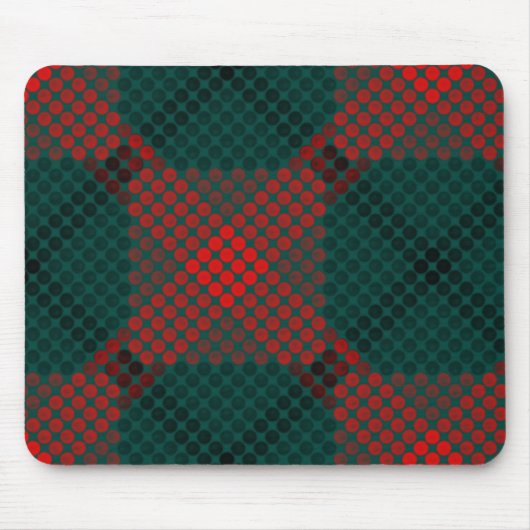 Schwarze und rote Kugeln oder Löcher über grünem H Mousepad (Vorne)