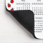 Schwarze und rote Ladybugs 2024 Kalendermousepad Mousepad (Ecke)