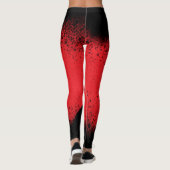 Schwarze und rote Leggings (Rückseite)