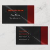 Schwarze und rote LuxusmetallVisitenkarten Visitenkarte (Vorne/Hinten)