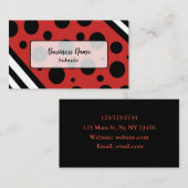 Schwarze und rote moderne Visitenkarten Visitenkarte (Vorne/Hinten)