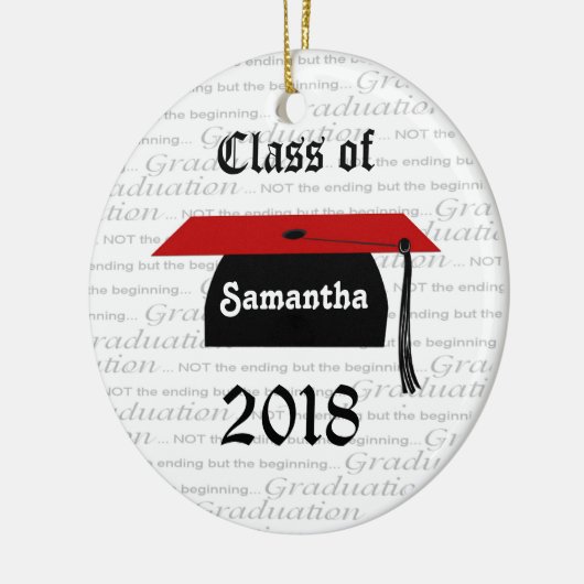 Schwarze und rote Mörserkappe Abschluss-Verzierung Keramik Ornament (Links)