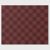 Schwarze und rote Schachbrettmuster Geschenkpapier (Flach)