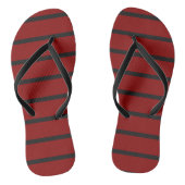 Schwarze und rote Streifen Badesandalen (Fußbett)